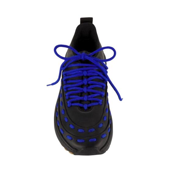 $995 NIB Bottega Veneta Leather Blue & Black Low Top Sneakers Shoes 40(7) main image 5